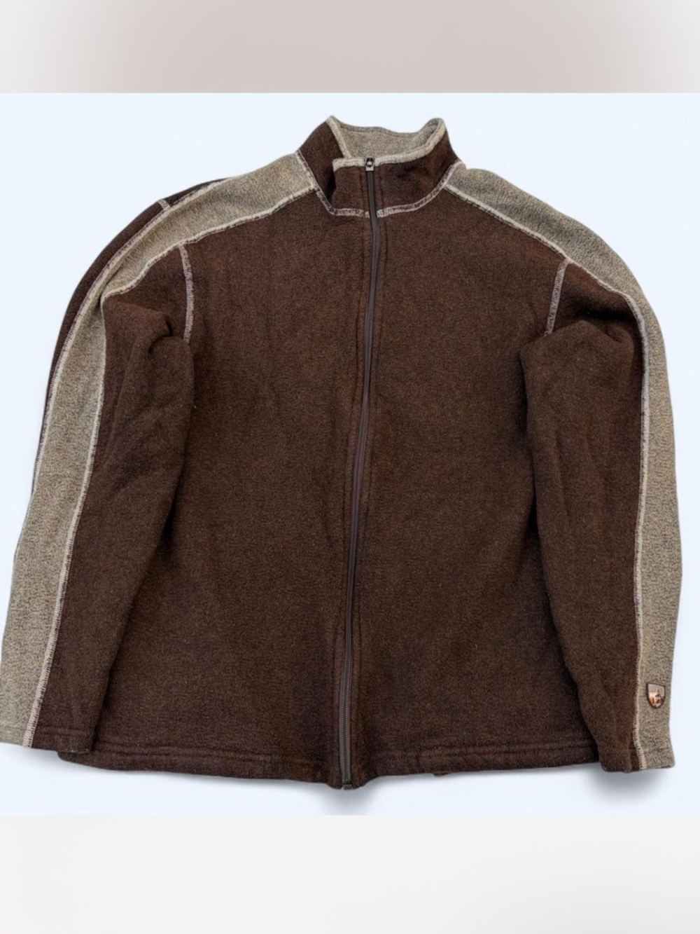 Kuhl Brown Alfpaca Fleece Zip Up Sweater, Outdoor Jacket, Granola Gorpcore